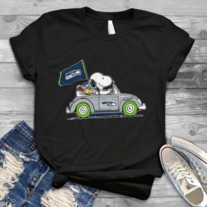 Funny Snoooppyy Driving Car For Seahawks Fans Handmade Shirt