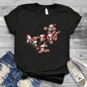 Funny Snopp Dog With Peach blossom Handmade Shirt