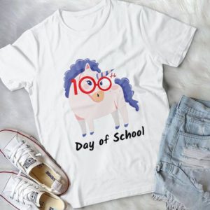 Funny Unicorn 100 Days Of School Handmade Shirt