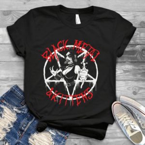 Gift For Men Women Black Metal And Kittens - Metal Rock Is My Valentine Best Unisex T-shirt