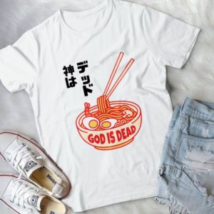 God Is Dead Funny Noodle Handmade Shirt