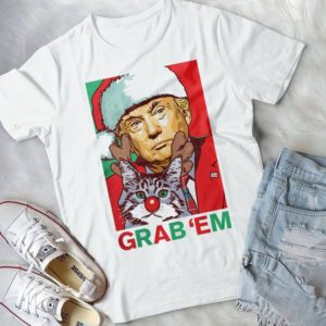 Grab'em Cat And Trummpp Merry Christmas Funny Handmade Shirt