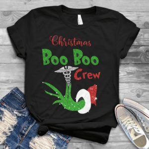 Grinch Hand Christmas Boo Boo Crew Handmade Shirt