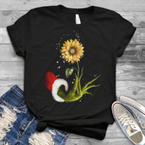 Grinch Hand Holding Sunflower Handmade Trending Shirt