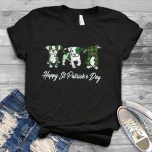 Happy St Pattrick's Day Funny Pitbull Handmade Shirt