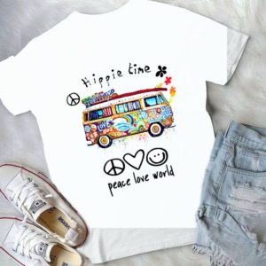 Hiippiie Time Peace Love World Hiippiie Lover Handmade Shirt
