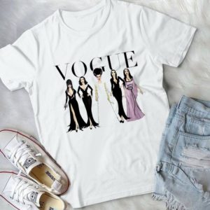 Horror Morticia Addams Vampira Lily Munster Morticia Addams and Elvira T Shirts For Women Men Trending Handmade Shirt