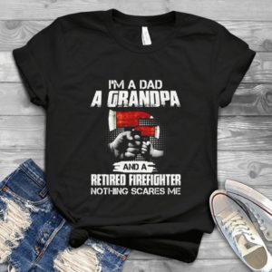 I Am A Dad A Awesome Grandpa And A Retired Firefighter- Daddy America Firefighter Mens Father's Day Handmade Shirt