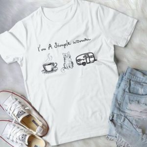 I Am A Simple Woman Coffee Cat Rv Handmade Shirt