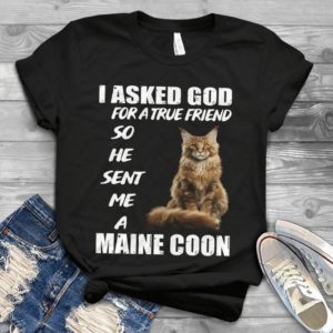 I Asked God For A True Friend So He Sent Me A Maine Coon Handmade Shirt
