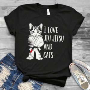 I Love Jiu Jitsu And Cats Handmade Shirt