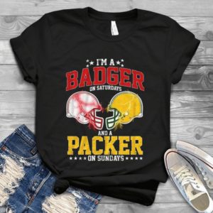 I'm A Badger On Saturdays And A Packer On Sundays Football Handmade Shirt