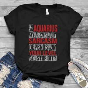 I'm An Aquarius My Level Of Sarcasm Depends On Your Stupidity Handmade Shirt