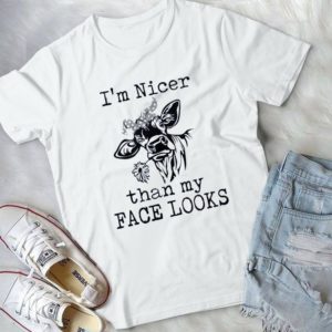 I'm Nicer Than My Face Looks  Handmade Shirt