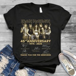 Iron Maiden 45th Anniversary 1975-2020 Thank You For The Memories Handmade Shirt