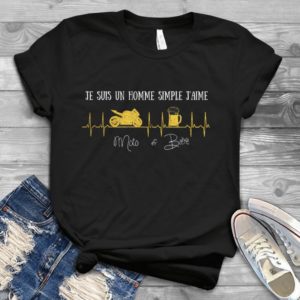 Je Suis Un Hommie Simple J'aime Moto Biere Handmade Shirt