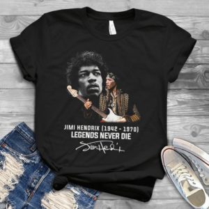 Jimi Hendrix Legends Never Die Signature Handmade Shirt