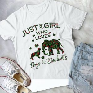 Just A Girl Who Loves Dogs And Elephants Handmade Shirt