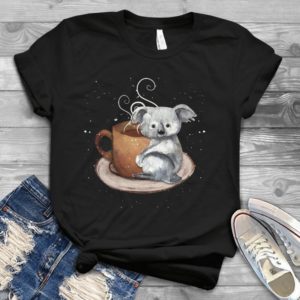 Kaola With Coffee And Snow Outside Merry Christmas Handmade Shirt