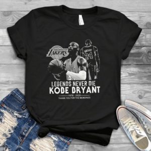 Legends Never Die For Kobbee Bryyantt Thank You For Memories Handmade Shirt