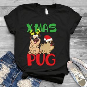 Merry Christmas Pug Dog Pug Lovers Handmade Shirt