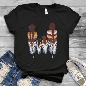 Mom Mother's Day Gift Feather Family Mother Father Son And Daughter Handmade Shirt