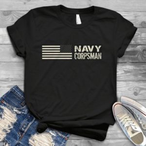 Navy Corpsman (black Flag) Veteran Best Handmade T-shirt
