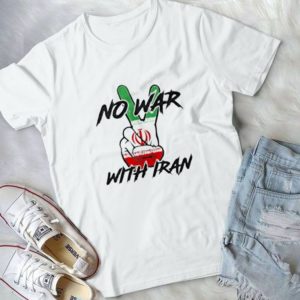 No War With Iran Peace Hand Handmade Shirt