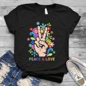 Peace And Love Hippieé Style Handmade Shirt