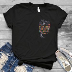 Pocket Dragon Bookworm Lover Baby Dragon Funny Gift Handmade Shirt