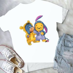Poooh And Eyeore Dissney Cartoon Funny Handmade Shirt