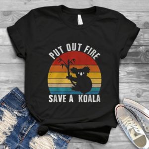 Put Out Fire Save A Koala Vintage Australian Bushfires Handmade T-Shirt_compressed