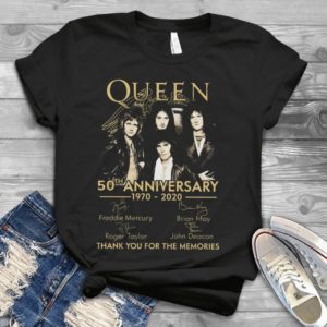 Queen 50th Anniversary 1970 - 2020 Thank You For The Memories Handmade Shirt