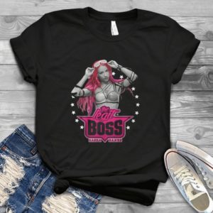 Sasha Banks Pink Hair With Logo Handmade Shirt