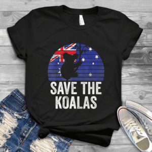 Save The Koalas American Flag Handmade T-Shirt_compressed