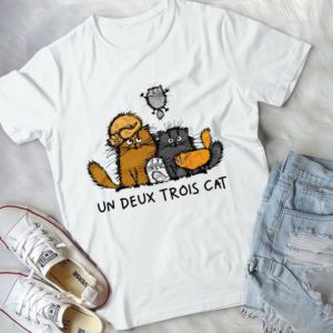 Un Deux Trois Cat Funny Cats Handmade Shirt