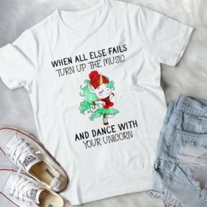 When All Else Fails Turn Up The Music Unicorn Handmade Shirt