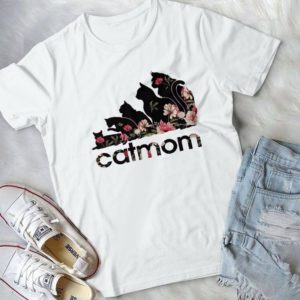 Womens Cat Mom - Best Mom Ever Flower Cats Funny Gift Mother's Day Gift Handmade Shirt