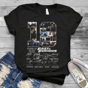 Years Of Fast And Furious Character Signatures Handmade Shirt