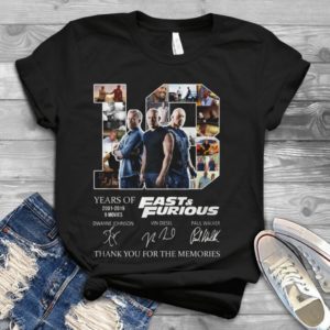 Years Of Fast And Furious Thank You For The Memories Handmade Shirt