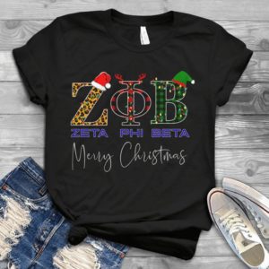 Zeta Phi Beta Merry Christmas Xmas For All Handmade Shirt
