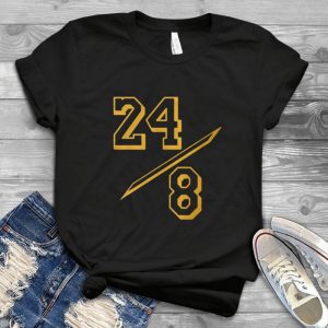 24 8 Apparel Kobbe Bryyant Rip 1978 2020 - Kobbe Bryyant Black Mambba Jersey Original Handmade Shirt