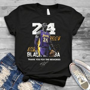 24 Lakkers Bryaant Kobbe Black Mammba Thank You For The Memories Signatures Tee - Kobe Bryant Jersey Mens Kids Handmade Shirt
