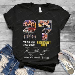 27 Years Of Backstreet Boys Signature Music Handmade Shirt_001
