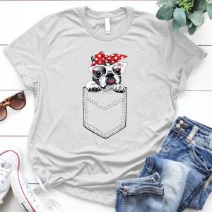 A Bulldog Pocket Dog Personalized Gift Cute Dog Pocket, Dog Image, Small Dog