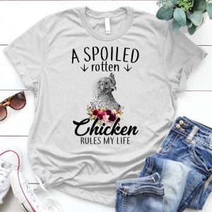 A Spoiled Rotten Chicken Rules My Life Funny Graphic Coffee, Chicken, Pet, Animal, Rose Flower