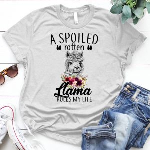 A Spoiled Rotten Llama Rules My Life Funny Graphic Funny Graphic For Women, Mama Llama, Funny Mom