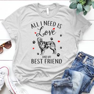 All I Need Is Love And My Best Friend Gift For Dog Lover Best Friend Gift, Personalized Anniversary Gift, Funny Gift For Girls Women, Animal, Flower, Dog Lovers Gift