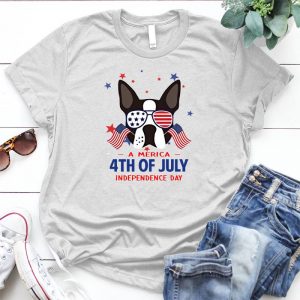 America - 4th Of July Independence Day Declaration Of Independence July Independence Day, Cute Dog Art, Cute Bostie
