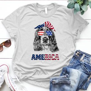 America Cocker Spaniel Gift For Her Glasses United States, American, Merica Patriotic